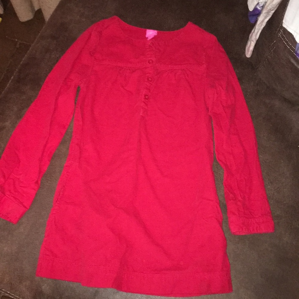 Jk Girls Red Corduroy Dress